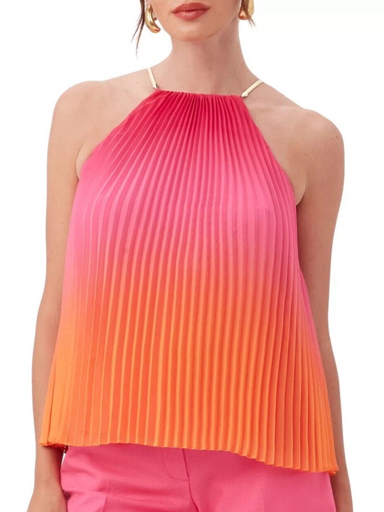 Trina Turk Tops - Trina Turk Nayarit pleated Chiffon Top